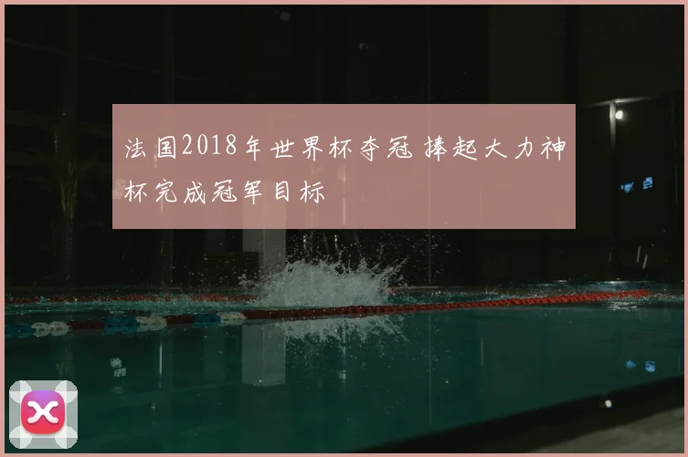 法国2018年世界杯夺冠 捧起大力神杯完成冠军目标
